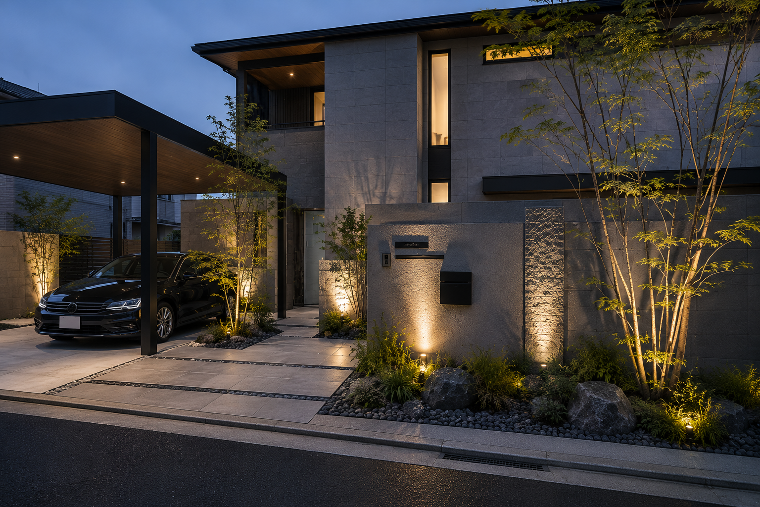 完成した住宅外構のイメージ