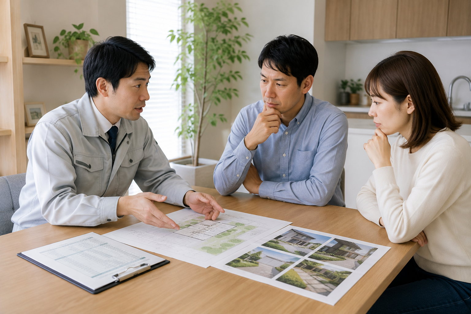 広島市で外構工事の保証内容を相談するイメージ